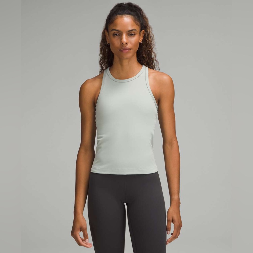 lululemon Align Waist-Length Racerback Tank (Size 6) in Jade Grey